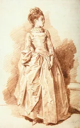 Stehende junge Frau